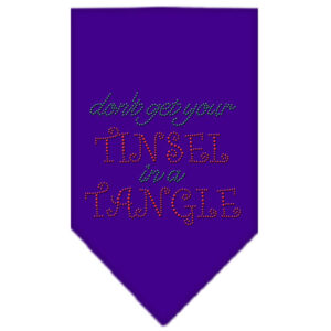 Tinsel In A Tangle Rhinestone Bandana Purple Small