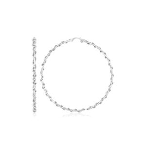 Sterling Silver Twisted Wire Hoop Earrings
