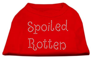 Spoiled Rotten Rhinestone Shirts Red M
