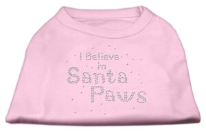 I Believe In Santa Paws Shirt Light Pink Xxl