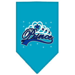 I'm A Prince Screen Print Bandana Turquoise Small