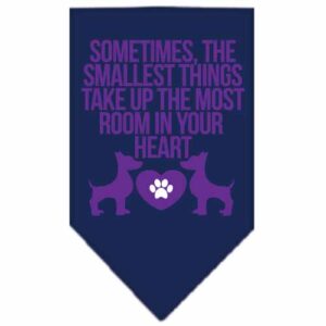 Smallest Things Screen Print Bandana Navy Blue Large