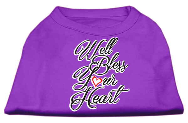 Well Bless Your Heart Screen Print Dog Shirt Purple Xxl (18)