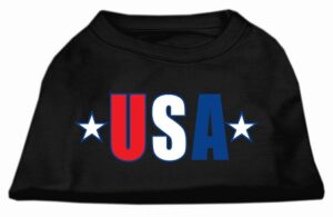 Usa Star Screen Print Shirt Black  Xs (8)