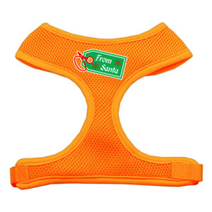 From Santa Tag Screen Print Mesh Pet Harness Orange Extra Large