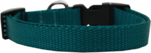 Plain Nylon Dog Collar Lg Teal