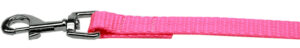 Plain Nylon Pet Leash 3/8in By 4ft Hot Pink