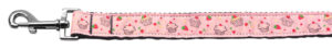 Cupcakes Nylon Ribbon Leash Light Pink 1 Inch Wide 6ft Long