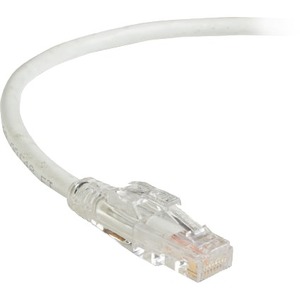 Black Box GigaBase 3 CAT5e 350-MHz Lockable Patch Cable (UTP), White, 7-ft. (2.1-m)