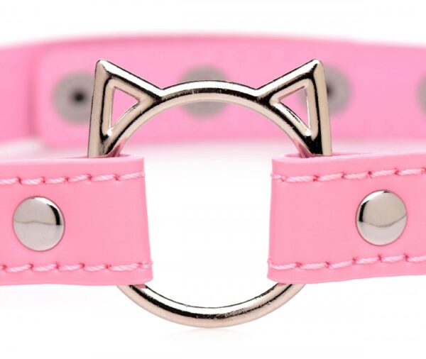 Master Series Kinky Kitty Ring Slim Choker Pink - Image 5