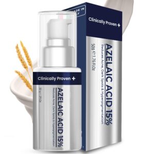Advanced Azelaic Acid 15% Acne Cream   Redness Relief Rosacea Treatment for Face   Soothes Acne Hyperpigmentation   Enhanced Formula for Brighter Healthier Skin Care