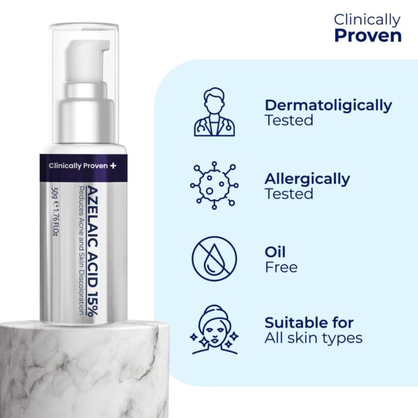 Advanced Azelaic Acid 15% Acne Cream   Redness Relief Rosacea Treatment for Face   Soothes Acne Hyperpigmentation   Enhanced Formula for Brighter Healthier Skin Care - Image 6