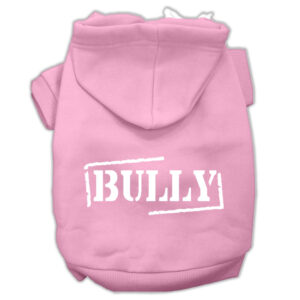 Bully Screen Printed Pet Hoodies Light Pink Size Xxl (18)