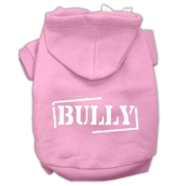 Bully Screen Printed Pet Hoodies Light Pink Size Xxl (18)