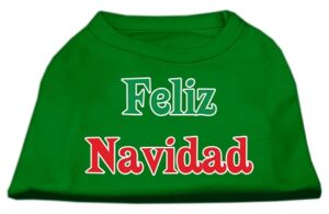 Feliz Navidad Screen Print Shirts Emerald Green Xxl (18)