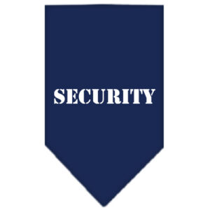 Security  Screen Print Bandana Navy Blue Large