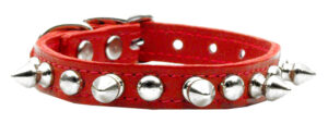 Chaser Leather Dog Collar Red 20