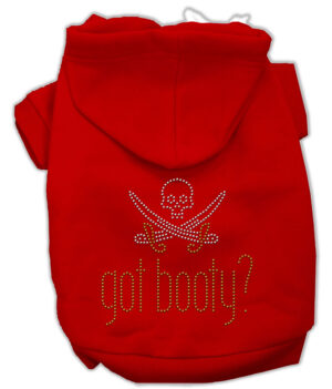 Got Booty Rhinestone Hoodies Red Xs (8)