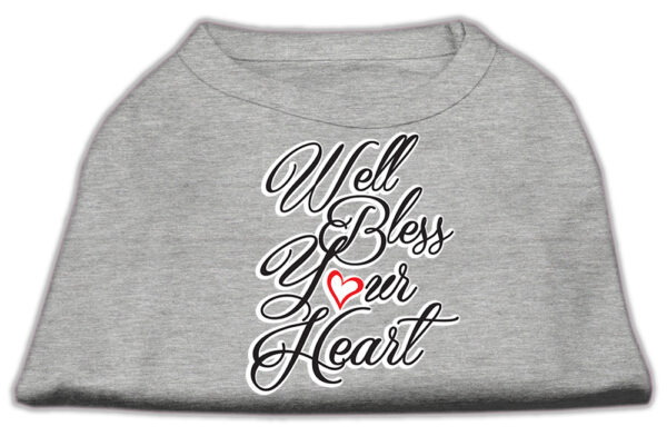 Well Bless Your Heart Screen Print Dog Shirt Grey Xxl (18)