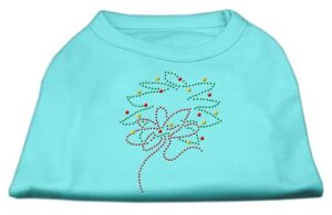 Christmas Wreath Rhinestone Shirt Aqua Xs