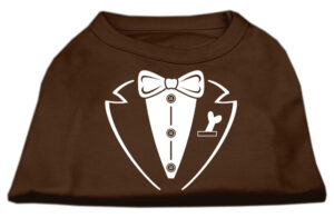 Tuxedo Screen Print Shirt Brown Xl (16)
