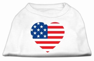 American Flag Heart Screen Print Shirt White Xxxl (20)