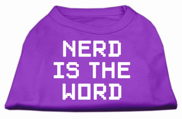 Nerd Is The Word Screen Print Shirt Purple L (14)