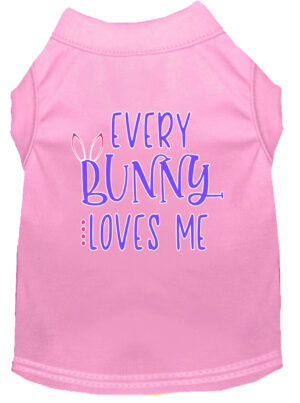 Every Bunny Loves Me Screen Print Dog Shirt Light Pink Xxxl (20)