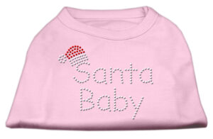 Santa Baby Rhinestone Shirts  Light Pink Xxxl