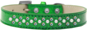 Sprinkles Ice Cream Dog Collar Pearl And Ab Crystals Size 14 Emerald Green