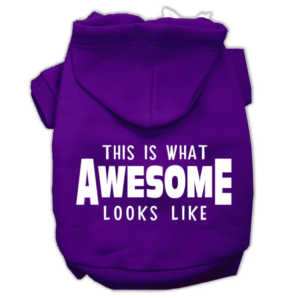 This Is What Awesome Looks Like Dog Pet Hoodies Purple Size Xl (16)