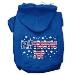 Pawtriotic Pup Screen Print Pet Hoodies Blue Size Xxxl (20)