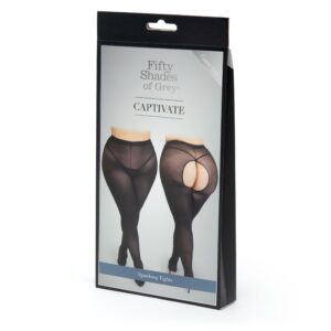 Fifty Shades of Grey Captivate Spanking Pantyhose - Size - Black