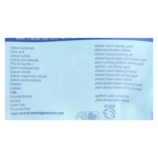 Seventh Generation Auto Dish Packs - Free And Clear - 20 Count - Image 2