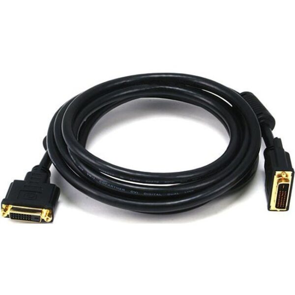 Monoprice 10ft 28AWG Dual Link DVI-D M/F Extension Cable - Black