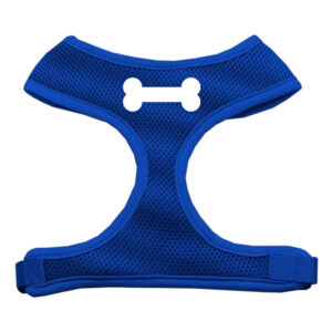 Bone Design Soft Mesh Pet Harness Blue Extra Large