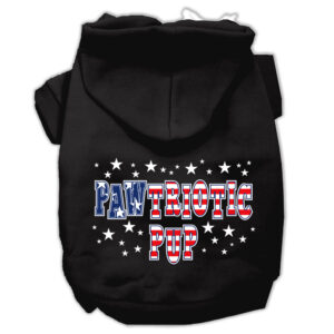 Pawtriotic Pup Screen Print Pet Hoodies Black Size Xl (16)