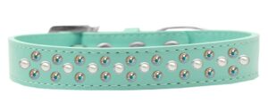 Sprinkles Dog Collar Pearl And Ab Crystals Size 12 Aqua