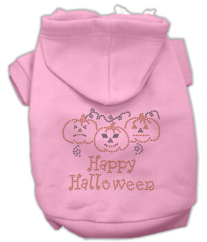 Happy Halloween Rhinestone Hoodies Pink Xxxl(20)