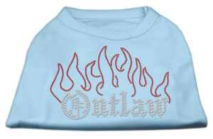 Outlaw Rhinestone Shirts Baby Blue Xxxl(20)