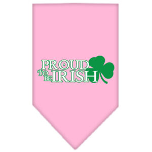 Proud To Be Irish Screen Print Bandana Light Pink Large
