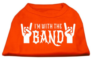 With The Band Screen Print Shirt Orange Sm (10)