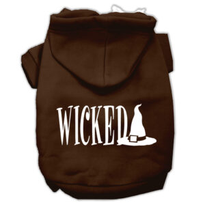 Wicked Screen Print Pet Hoodies Brown Size Xxl (18)