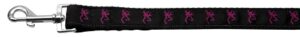 Pink Deer Nylon Dog Leash 3/8 Inch Wide 6ft Long