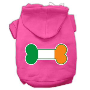 Bone Flag Ireland Screen Print Pet Hoodies Bright Pink Size Xxl (18)