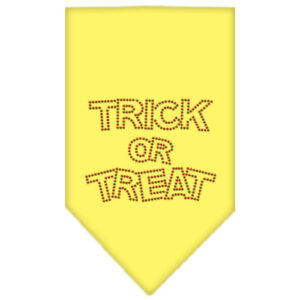 Trick Or Treat Rhinestone Bandana Yellow Small