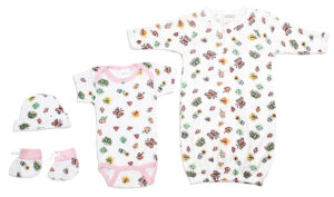 Newborn Baby Girls 4 Pc  Baby Shower Gift Set Ls_0086