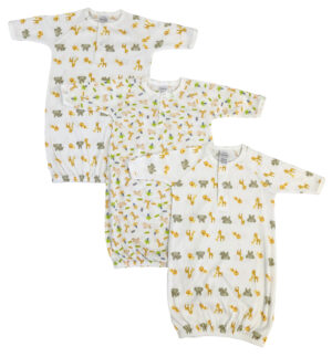 Unisex Newborn Baby 3 Piece Gown Set Nc_0764