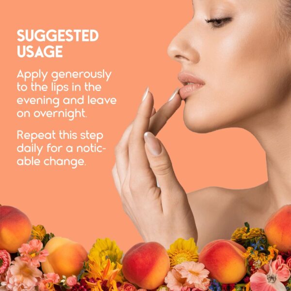 Lip Sleeping Mask with Hyaluronic Acid & Vitamin C   Nourish & Hydrate Dry Lips with Lip Balm   Overnight Lip Mask Moisturizer for Skin Care   Peach - Image 4