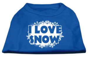 I Love Snow Screenprint Shirts Blue Xl (16)